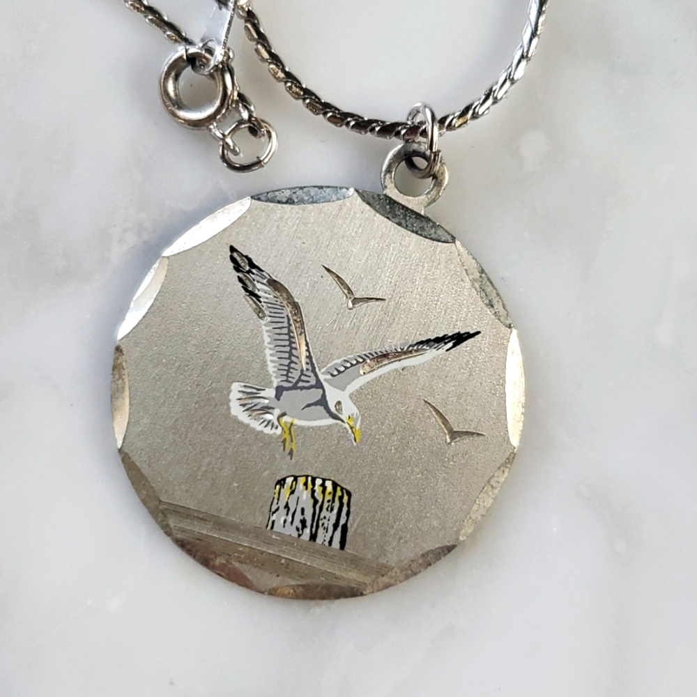 Vintage Blackinton pewter pendant necklace